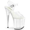 Pleaser - FLAMINGO808VL Sandale à bride à la cheville, Pole dance chaussures - Transparent Product image
